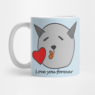 Cartoon Cat Love Mug